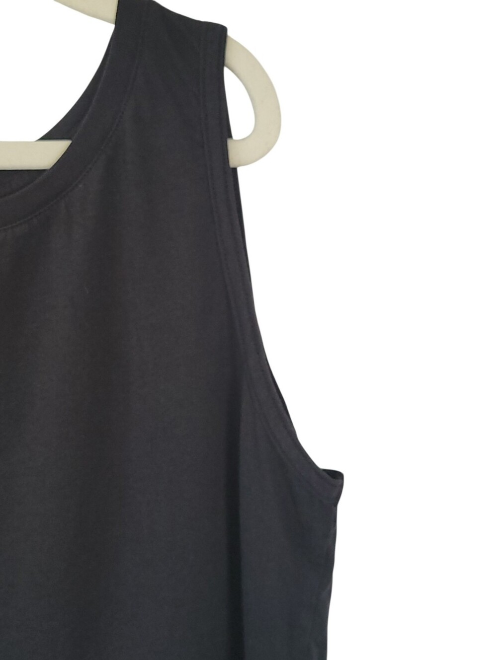 Pact Organic Cotton Black M Muscle Tank Capsule Minimalist Relaxed - Picture 6 of 10